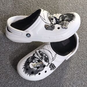 Luke Combs x Crocs Classic Lined Clog White Skull - Men 8 / Women 10